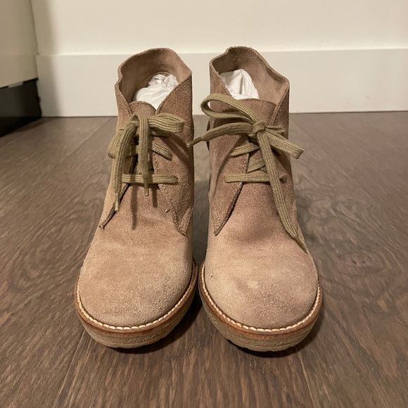 J.Crew beige leather bootie size 8 made in Italy - Picture 4 of 8